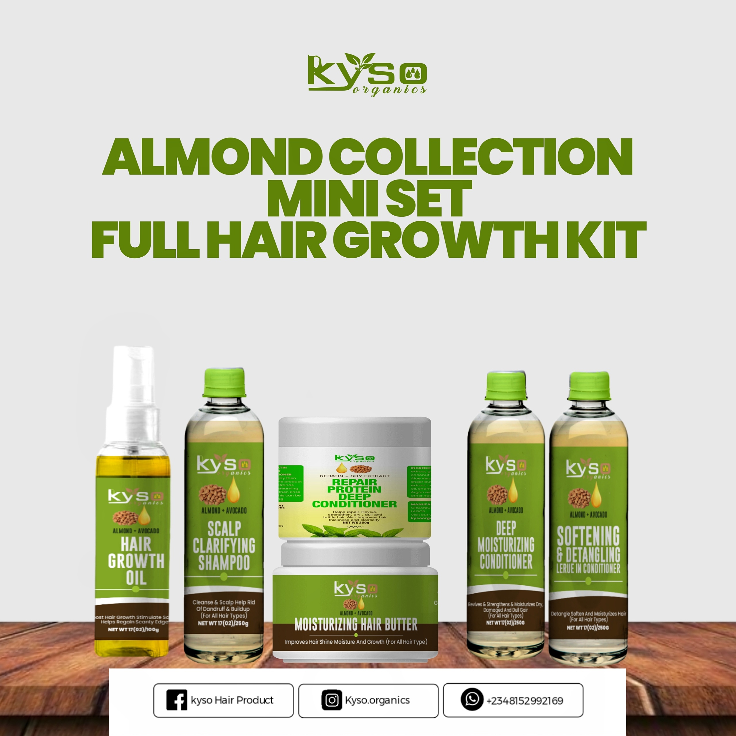 ALMOND HAIR GROWTH KIT (WITH PROTEIN DEEP CONDITIONER)