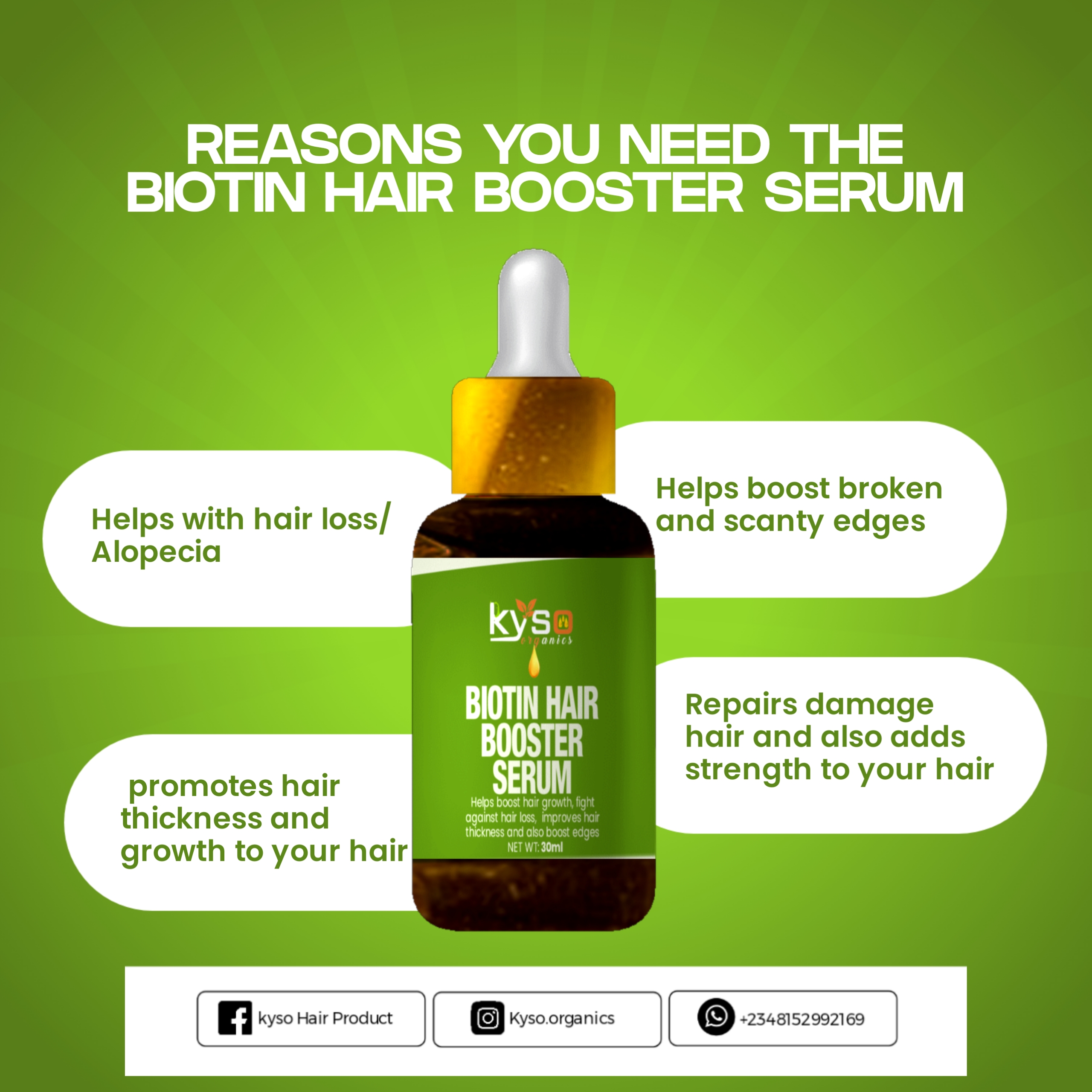 Biotin hair booster serum