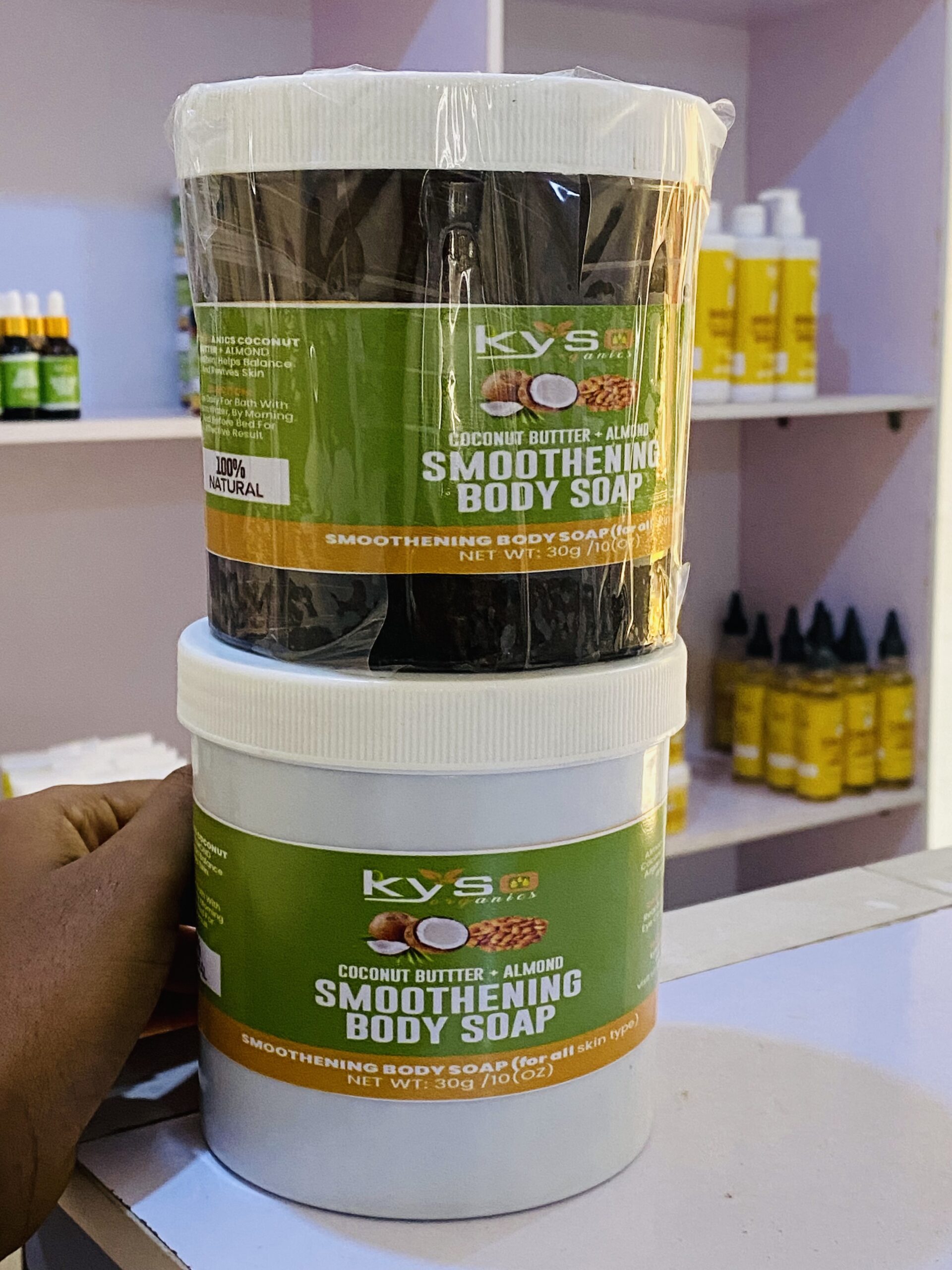 Smoothening body soap, big Cup 500ml